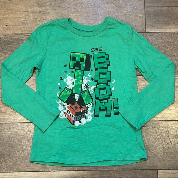 Bundle Long Sleeve Boys Size 8 Pokémon, Transformers, Minecraft & Space Jam Tops - Picture 3 of 16